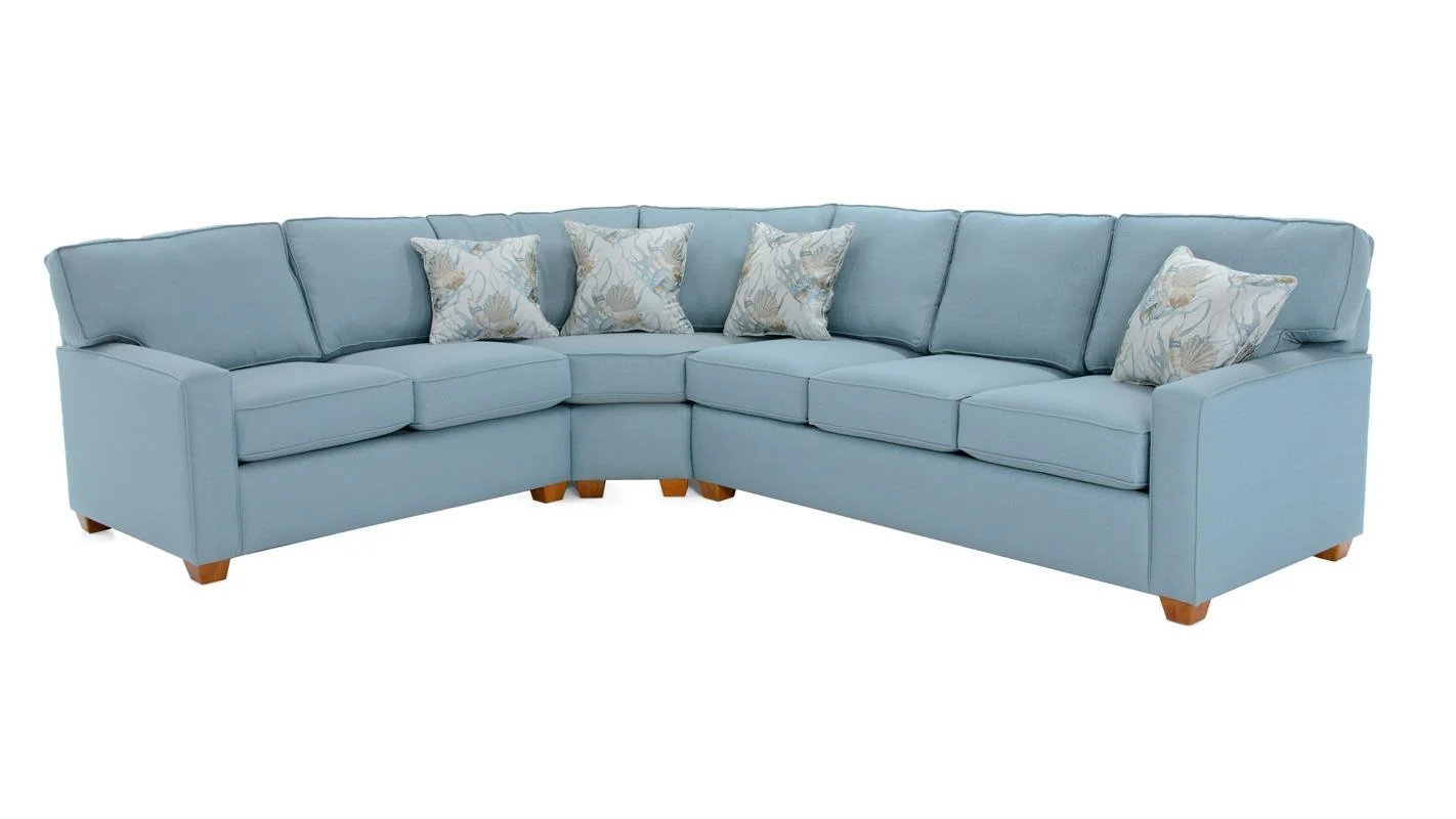 Capris Furniture 145 145 Sect 2 Three Piece Sectional Sofa with RAF